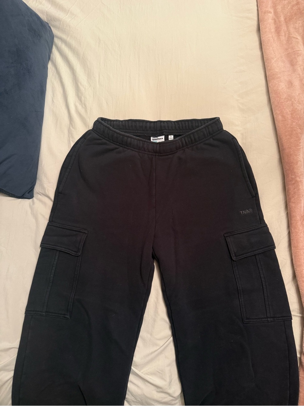 TNA Black Cargo Sweat Pants